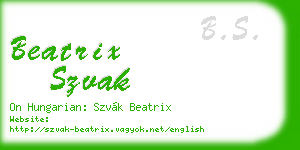beatrix szvak business card