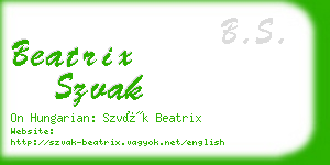 beatrix szvak business card